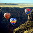 Hot air ballooning over the Rio Grande Gorge with views all the way to Colorado